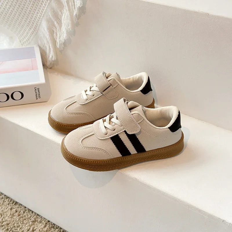 Baskets en cuir PU pour enfants, chaussures de Tennis imperméables et tendance, chaussures de Sport antidérapantes pour enfants