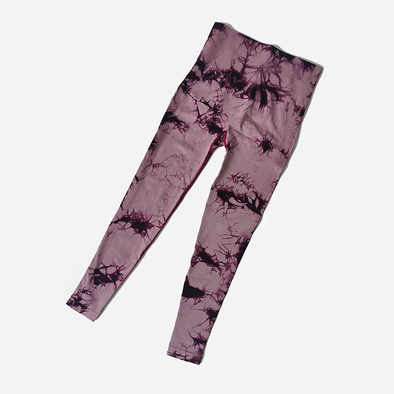 WAREBALL nouveau cravate colorant pantalons de Yoga Leggings de gymnastique femmes sans couture taille haute Push Up Sport collants Fitness entraînement Leggins