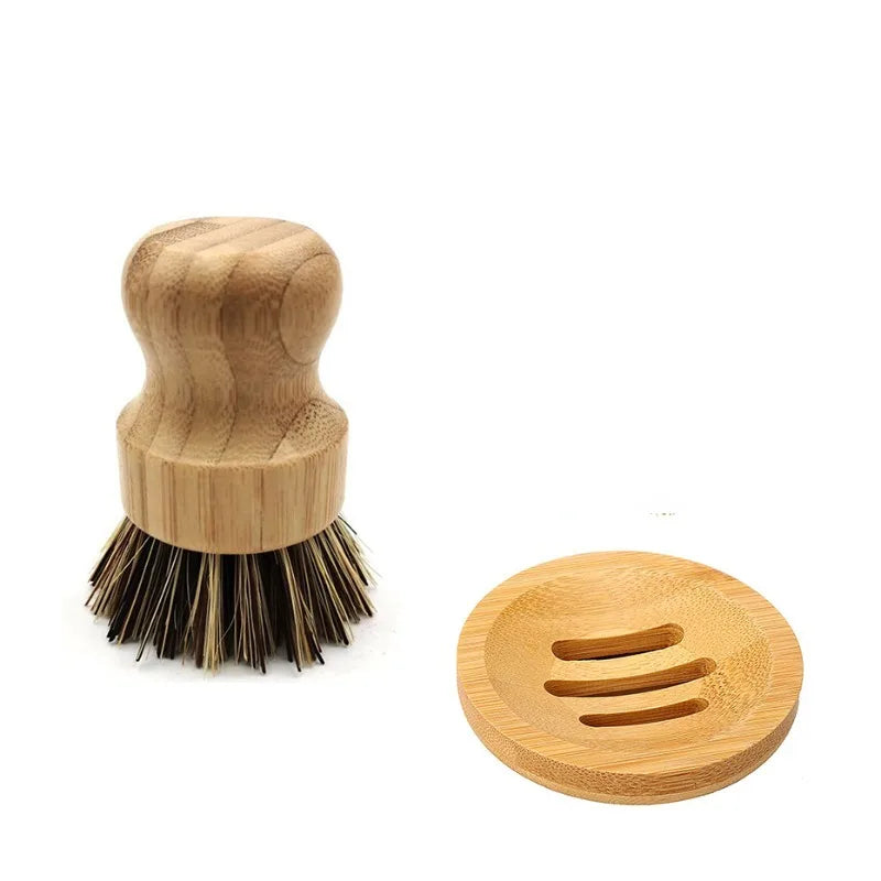 Brosse à récurer la vaisselle en bambou Regina, brosse à récurer la vaisselle en bois de cuisine, brosse à livres pour laver la vaisselle, casserole en fonte, 1 pièce, 2 pièces