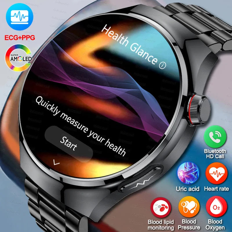 Nouvelle surveillance de la santé montre intelligente examen physique santé Wacth pression artérielle ECG + PPG Sport appel Smartwatch pour Android iOS