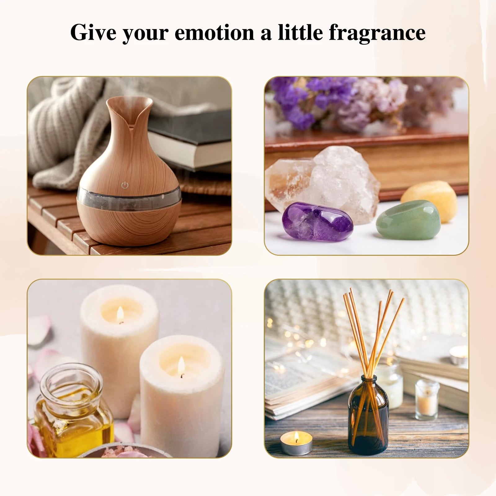 EUQEE huiles essentielles Set 6 bouteilles 10ml huiles d'aromathérapie naturelles pures pour diffuseurs humidificateurs faisant bougie savon