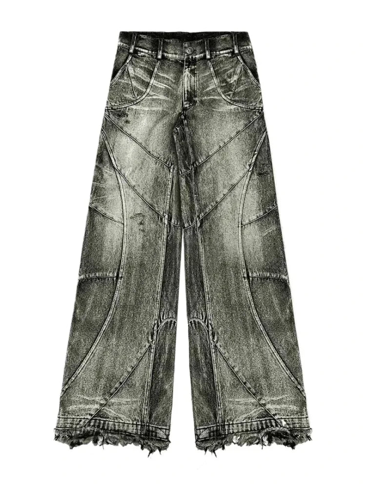 2025 NewY2k Streetwear Punk Hip Hop jean femmes Grunge Baggy déchiré Denim pantalon gothique Vintage en détresse jambe large jean Goth