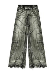 2025 NewY2k Streetwear Punk Hip Hop jean femmes Grunge Baggy déchiré Denim pantalon gothique Vintage en détresse jambe large jean Goth