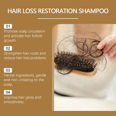 Shampoing Anti-perte de cheveux pour la croissance des cheveux, follicules nourrissantes, soulagement des démangeaisons du cuir chevelu, frisottis secs, pointes fourchues, réparation des cheveux endommagés