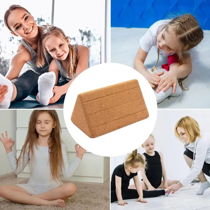 Bloc de Yoga en liège, brique en mousse EVA pour débutants, accessoires de Yoga, Pilates, exercice d'entraînement, brique triangulaire