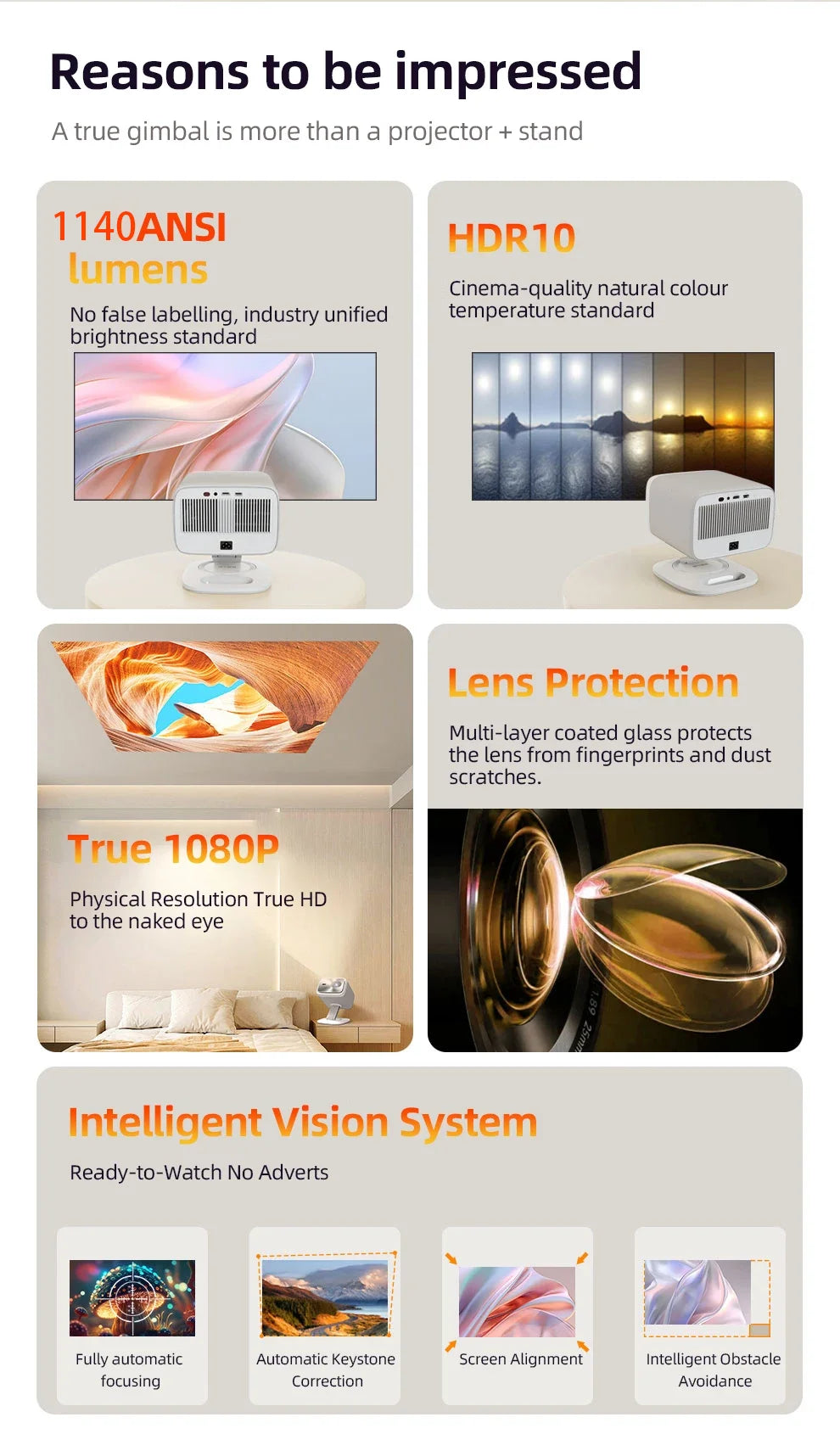Projecteur d'origine Lenovo Xiaoxin 100P 1140 ANSI mise au point automatique Wifi6 cinéma maison intelligent 360 PTZ Support projecteur Portable 4K HD