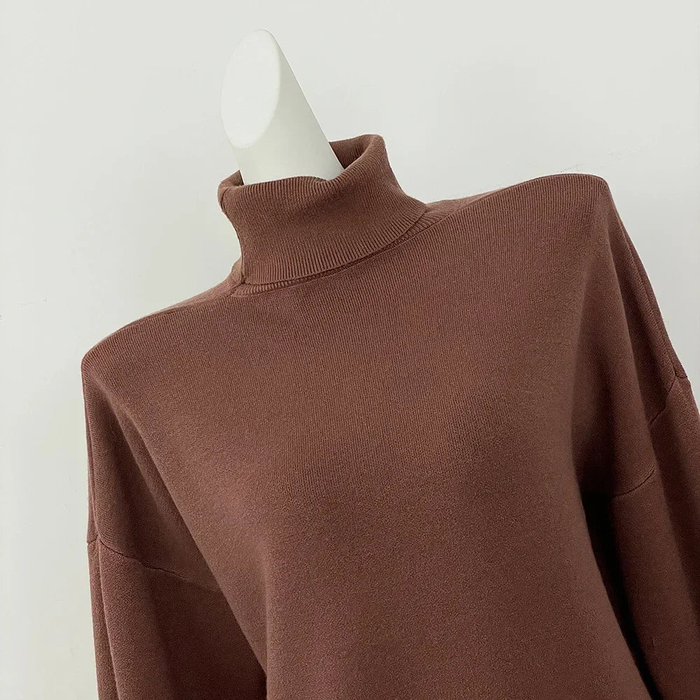 Ensemble pull et pantalon tricotés en laine et mélange pour femme, avec poignets en vraie fourrure de mouton mongole, costume tricoté de haute qualité 2025