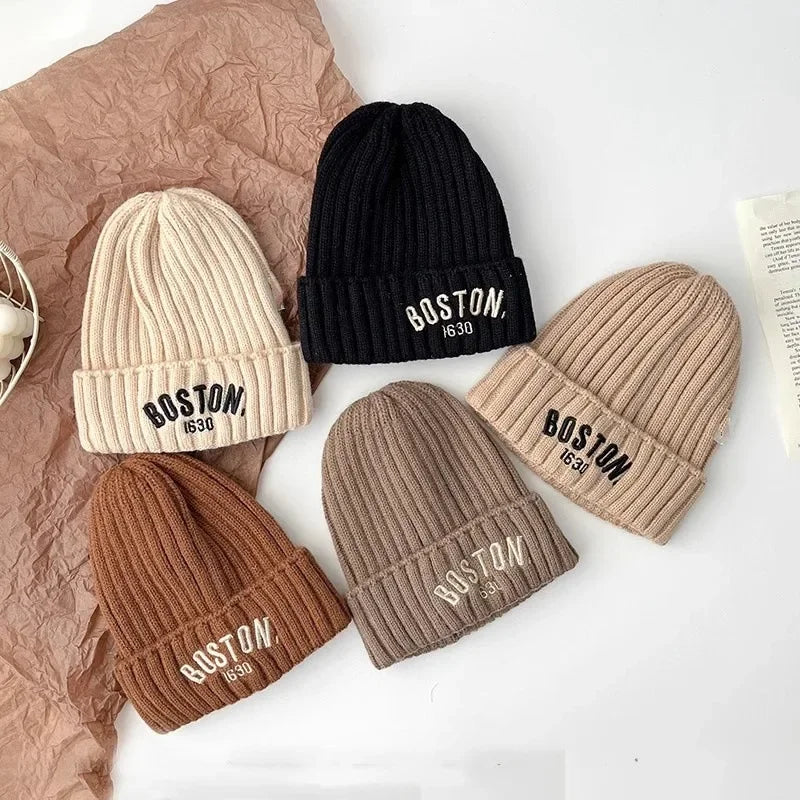 Chapeau de Protection en Laine pour Bébé, Épais et Chaud, Version Coréenne, Cadeau d'Hiver pour Enfant