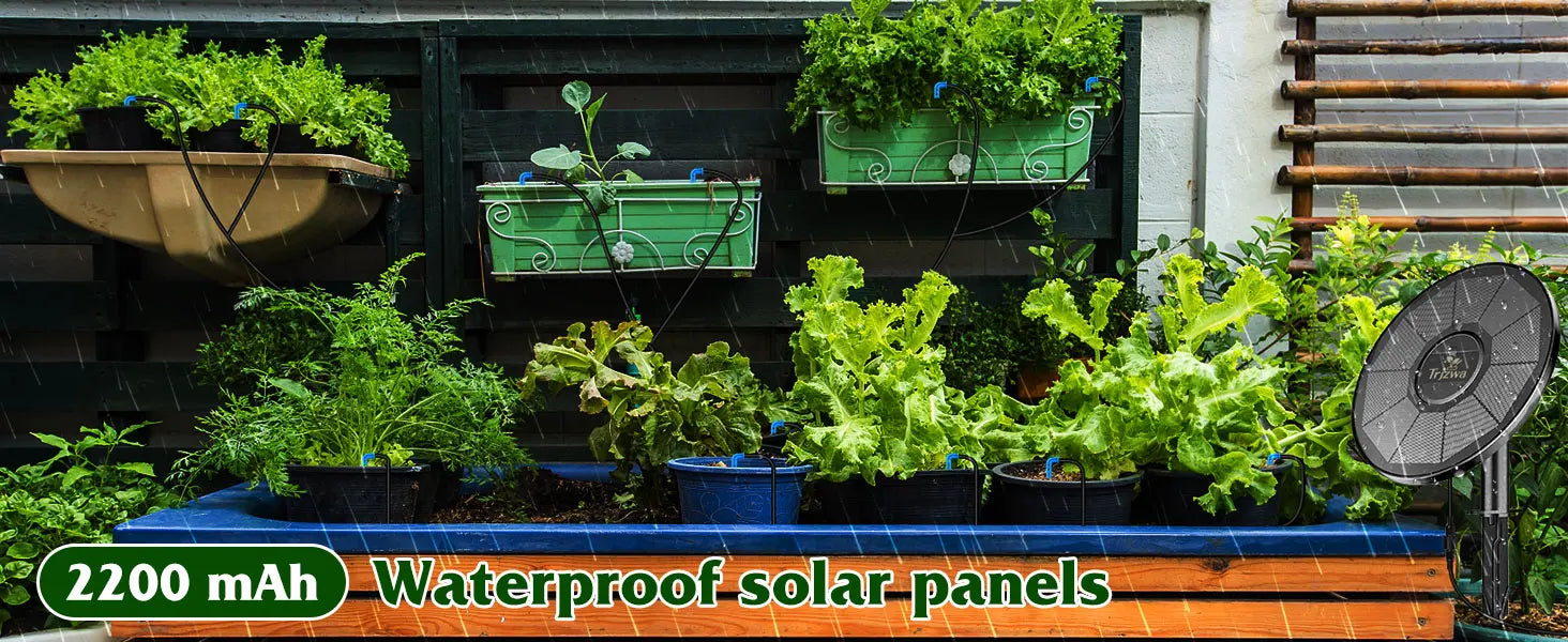 Kit de système d'irrigation goutte-à-goutte solaire pour plantes de jardin avec écran d'affichage, minuterie d'arrosage automatique de voyage bricolage, dernier cri