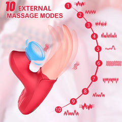 Vibromasseur Rose à succion avec léchage de langue pour femmes, Stimulation clitoridienne, stimulateur de mamelons, produits pour adultes, jouets sexuels