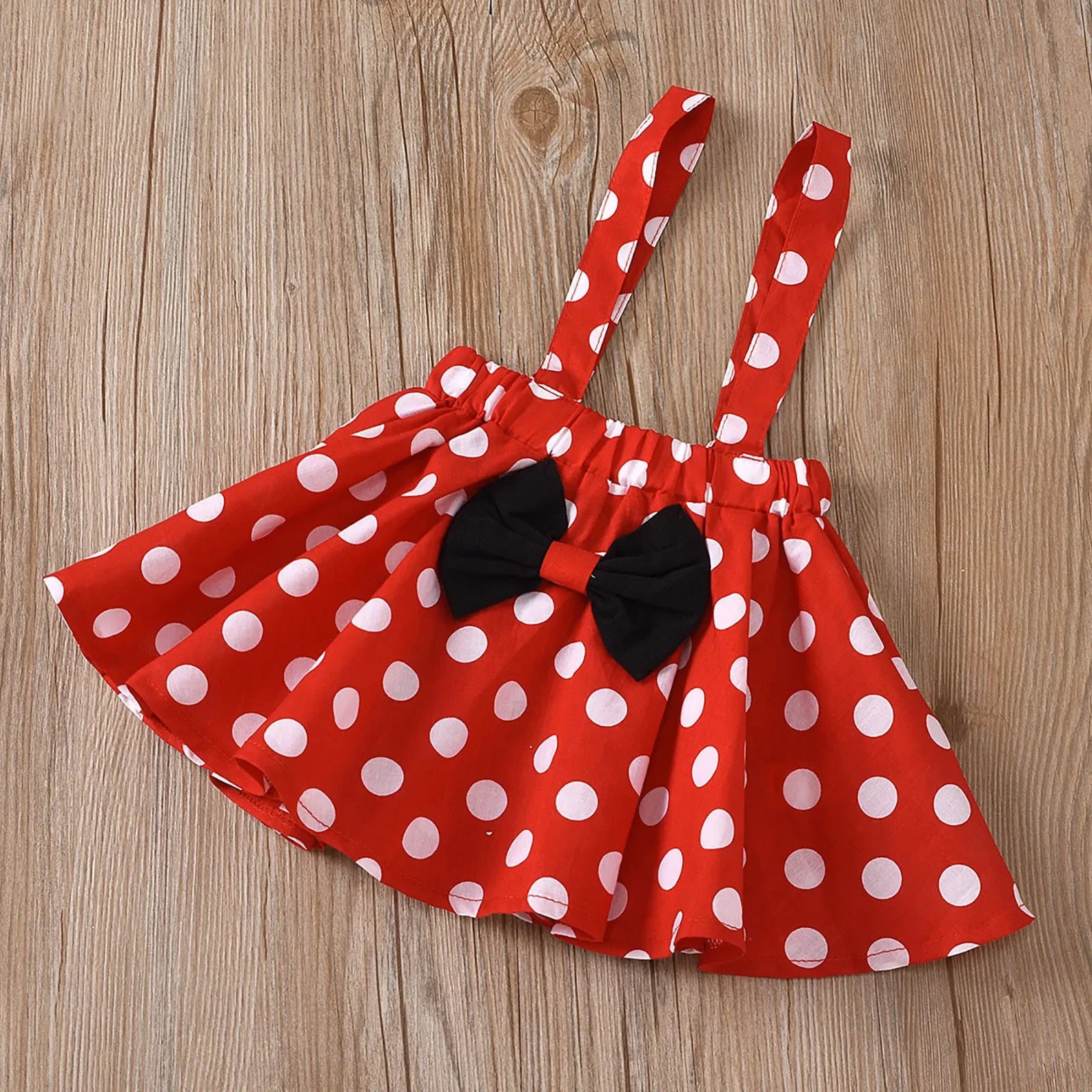 Tenue d'été pour enfants de 1 à 5 ans, ensemble de vêtements pour bébés filles, Costume d'anniversaire pour enfants, hauts à pois, jupe, robe Cosplay Minnie avec bandeau