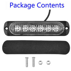 6LED voiture LED lampe de travail DC 12-24V 18W rouge voiture camion sécurité urgente toujours lumineux lampe de travail antibrouillard accessoires de voiture