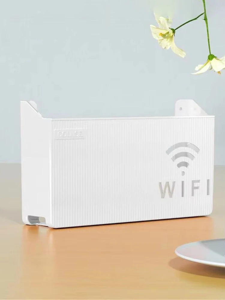 Boîte de rangement pour routeur domestique, WIFI sans fil, décodeur TV, support de rangement mural, pour salon, rangement de tri de chambre à coucher