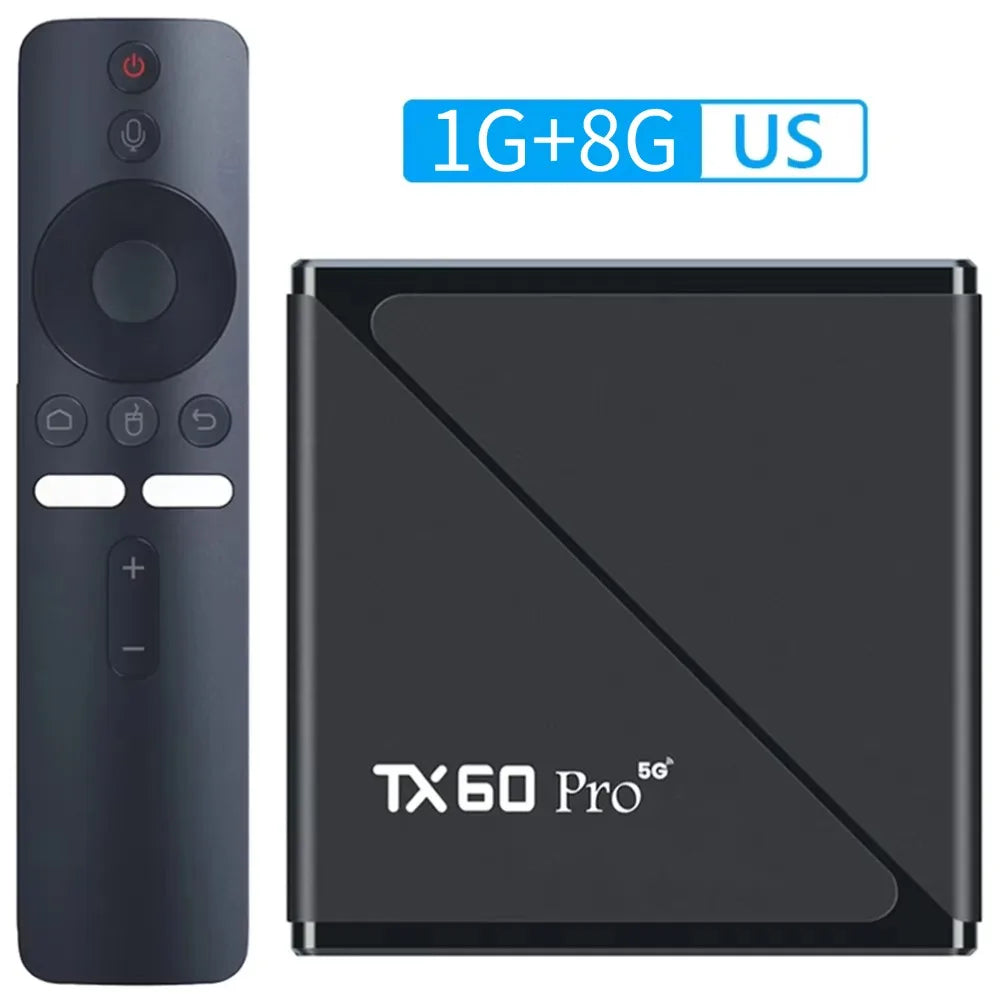 Smart TV Box TX60 PRO Android 24 TV Box 14K 2.4G 5G Dual WiFi 6 Set-Top Box Media Player Home Video Smart Set-Top Box