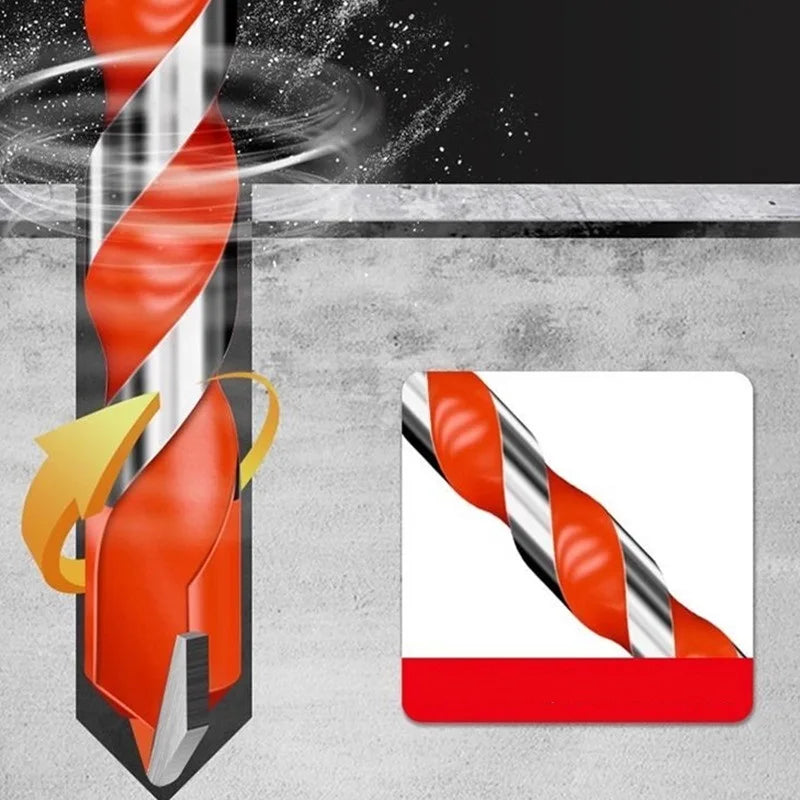 Jeu de forets à percussion en carbure, outils de forage multifonctionnels pour trous triangulaires 3-12mm pour le perçage de carreaux de verre, de céramique, de béton et de briques