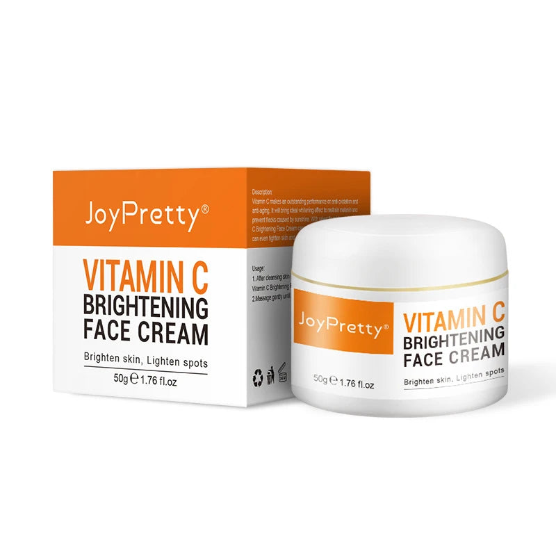 Crème éclaircissante pour le visage à la vitamine C, hydratante, émolliente, élimination des taches foncées, raffermissante, Anti-vieillissement, réparation, soins pour la peau