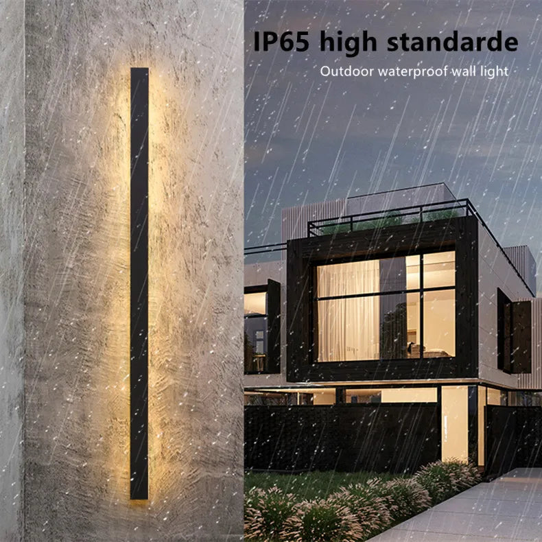 LED étanche longue applique murale ip65 éclairage extérieur jardin maison de campagne balcon lumière mur intérieur chambre salon lumière