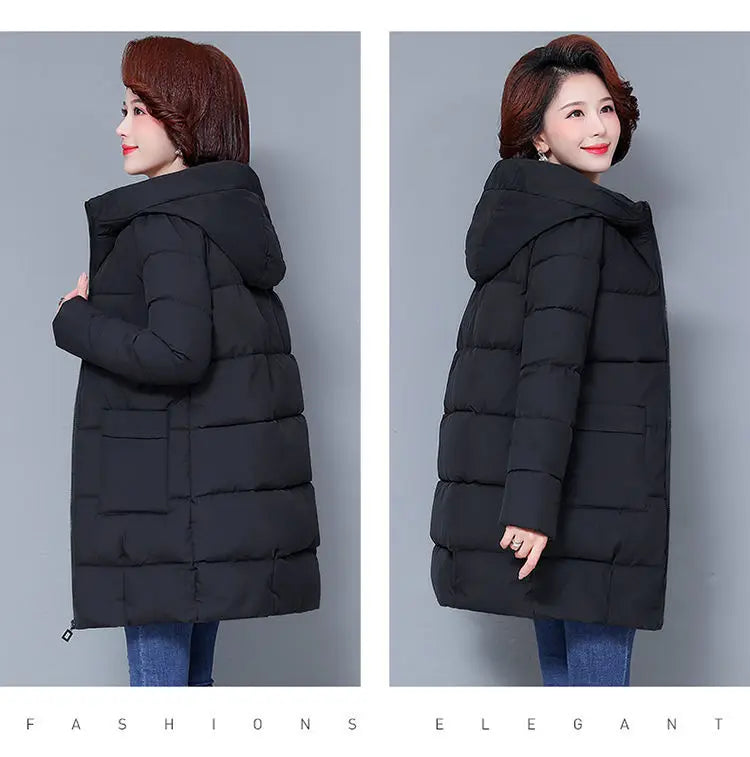 Thiened grande taille vers le bas coton Jaet vêtements d'hiver pour personnes d'âge moyen et ly et mère Sle manteau vêtements d'extérieur