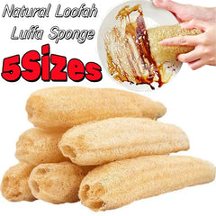Éponge Loofah Luffa naturelle, biodégradable, forte, nettoyage, longue, antiadhésive, artefact de vaisselle, Pot, brosse, serviettes de vaisselle