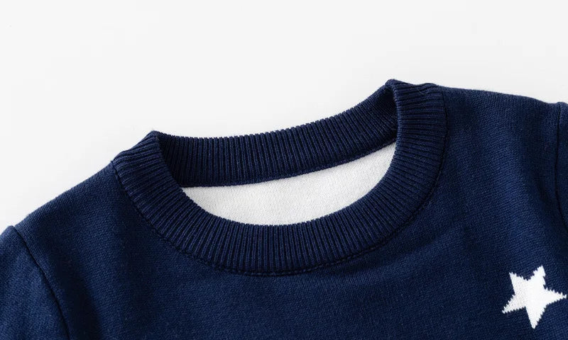 Pull imprimé de noël pour enfants, Costume du nouvel an 2025, manches longues, col rond, pulls tricotés doux et décontractés, pull chaud, haut de noël