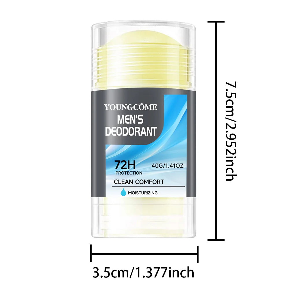 Bâton déodorant déodorant naturel pour hommes, Anti-transpiration, garde sécher, parfum durable, élimine les odeurs des aisselles, bâton rafraîchissant pour les aisselles