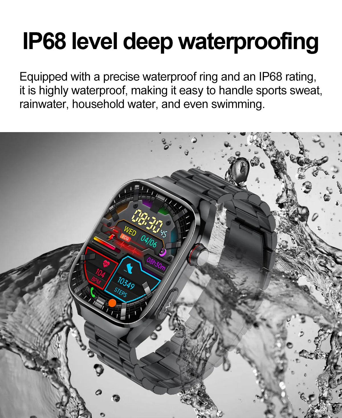 2025 nouvelle montre intelligente ECG femmes BT appel fréquence cardiaque lipides sanguins acide uricique moniteur de santé montres AI voix 650mAh sport Smartwatch