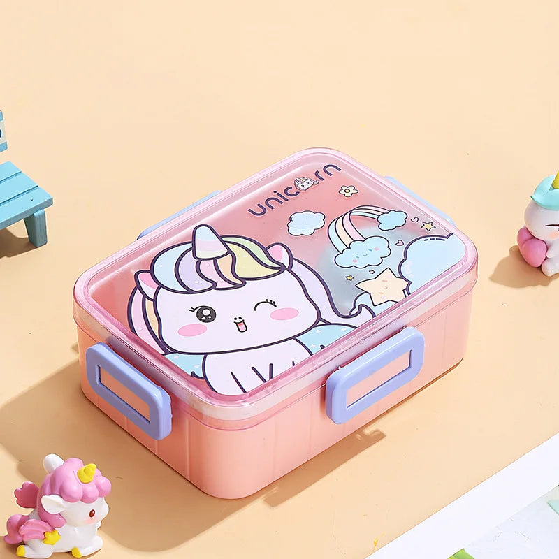 Boîte à déjeuner mignonne pour enfants, filles et garçons, avec compartiments, boîte à Bento, étanche, boîtes à collation alimentaires pour enfants, nouvelle collection 2024