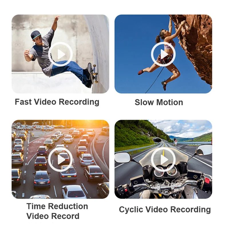 Nouveau 4K 30FPS caméra montée sur la tête portable WiFi caméscope caméra 120 ° Caméra de contrôle APP anti-secouement à objectif grand angle