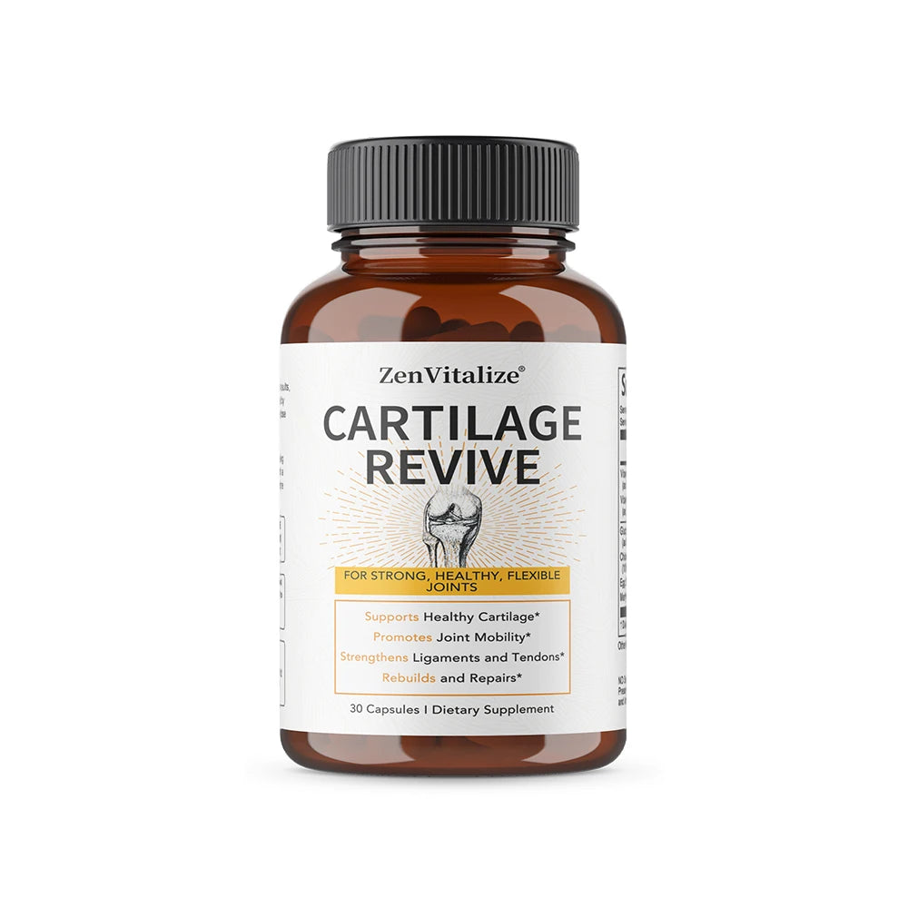 Supplément de régénération du cartilage - Contient un collagène de type II, une glucosamine, MSM, une vitamine D3, une vitamine C - favorise la mobilité articulaire
