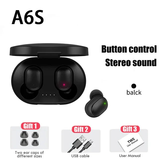 TWS A6S casque sans fil écouteurs Bluetooth casque Sport stéréo Bluetooth écouteurs pour iPhone 15 Huawei Xiaomi Redmi téléphones