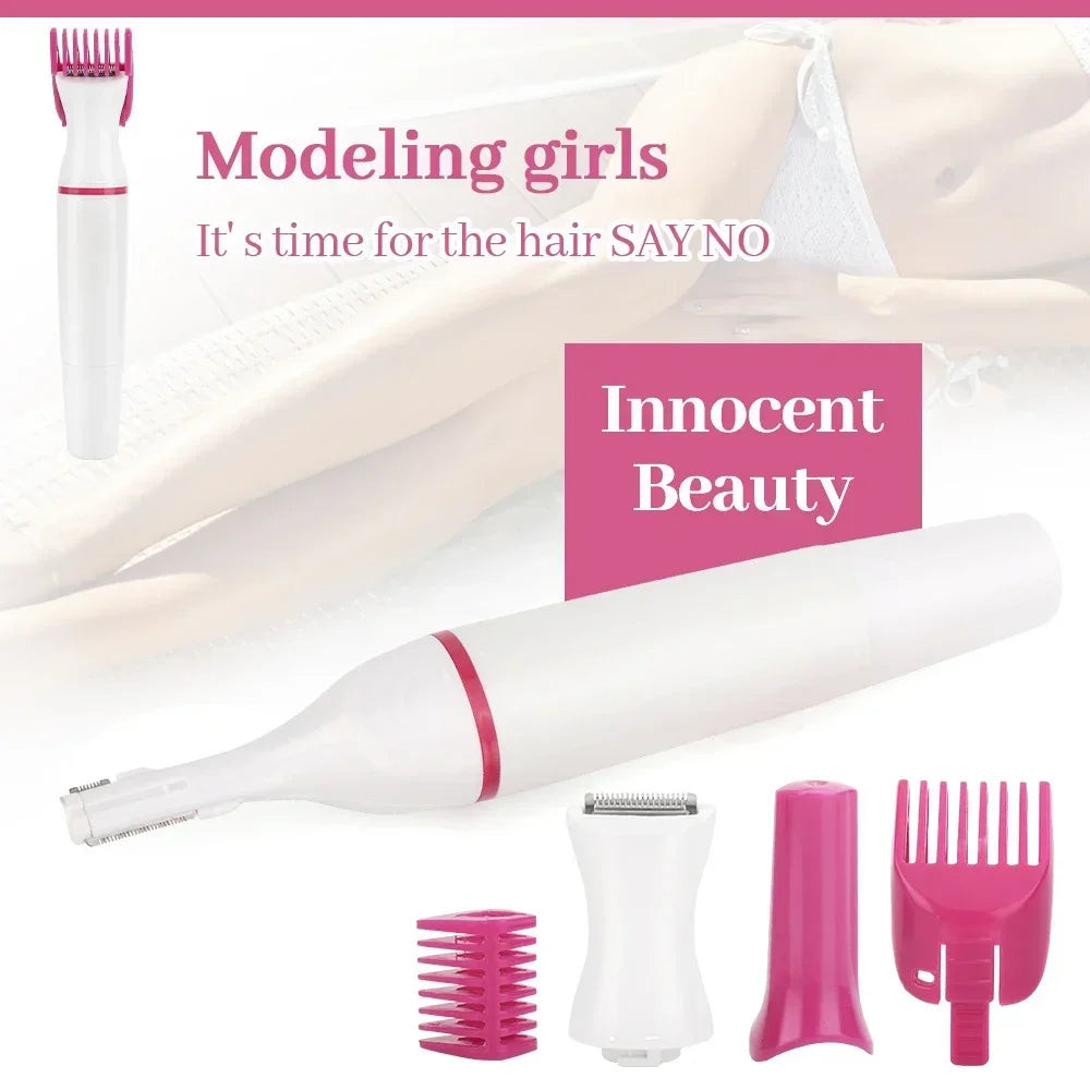 Femmes épilation électrique rasage femme Machine à raser 5 en 1 multifonction Mini rasoir tondeuse rasoir pour sourcils aisselles