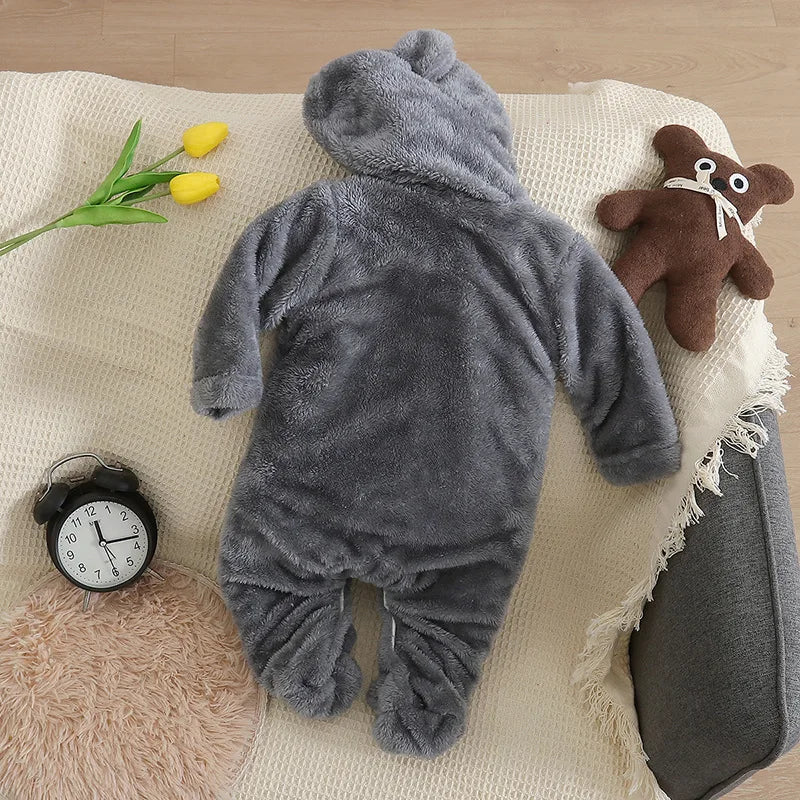 Vêtements d'escalade en peluche pour bébé de 0 à 2 ans, chauds et épais, en coton, avec chien et lapin, dessin animé, nouvelle collection automne et hiver