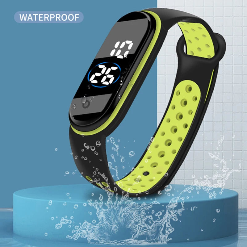 Montres numériques LED pour enfants, montre-bracelet en silicone pour garçons et filles, horloge de sport étanche, luxe, nouveau