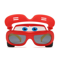 Dessin animé voiture fête polarisé enfants lunettes de soleil lunettes enfants voiture Flip couverture lunettes enfant doux protéger ombre lunettes UV400 Oculos