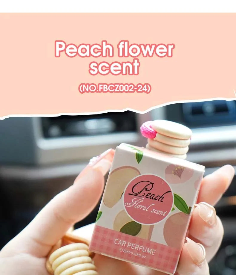 8ml Fresh Natural Car Scent Fruity Car Air Fresheners Sustainable Brand Coconut Peach Scent Jadec Car Pendant Deodorant