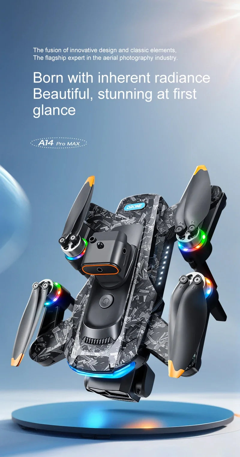 Xiaomi A14 ProMax Drone, Brushless Motor, 8K HD, Three Cameras, GPS, Optical Flow, Obstacle Avoidance, Foldable Quadcopter Drone Toy