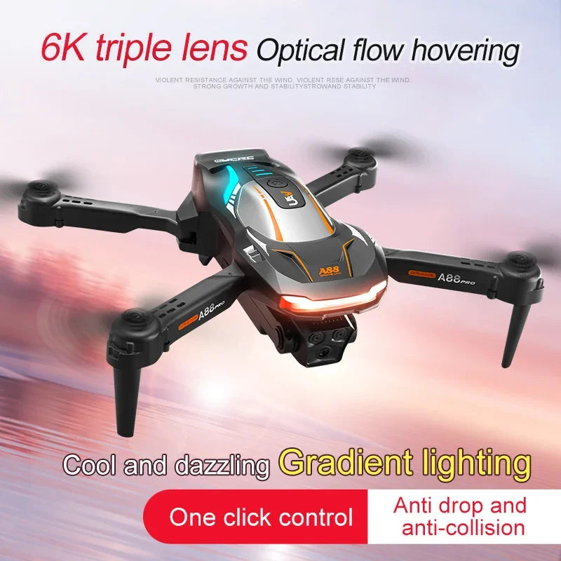 Mini importateur A88 avec caméra pour touristes 8K, haute définition, photographie aérienne professionnelle, GPS, évitement d'obstacles, quadrirotor, importateur de sécurité RC