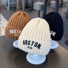 Chapeau de Protection en Laine pour Bébé, Épais et Chaud, Version Coréenne, Cadeau d'Hiver pour Enfant