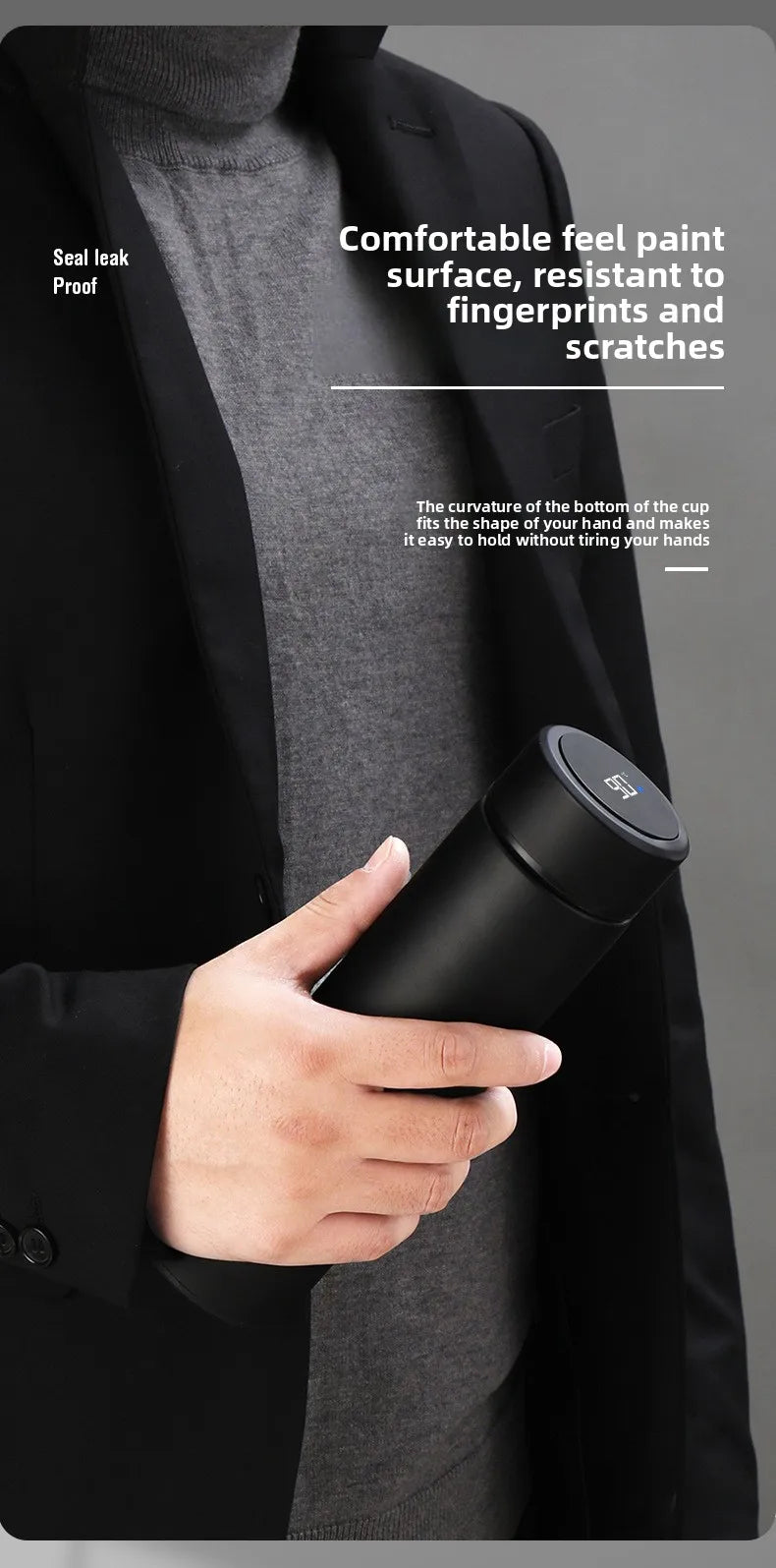Tasse Thermos intelligente en acier inoxydable 316, affichage de la température, contrôle tactile, bouteille d'eau isolée, séparation du thé, cadeau de noël