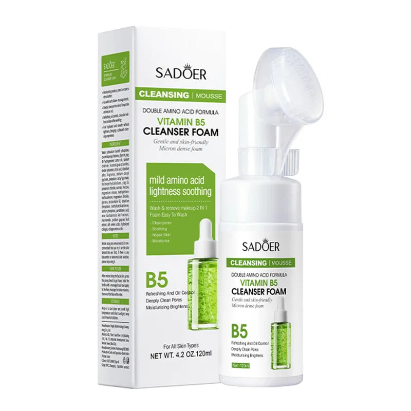 SAODER Q10 vitamine C nettoyant pour le visage mousse de lavage du visage nettoyage du visage Mossee hydratant éclaircissant produits de soins de la peau du visage