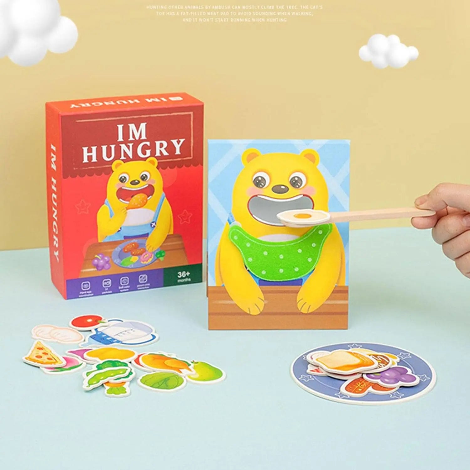 Montessori Pet Feeding Toys, Clip Bead Puzzle Game, Wooden Interactive Play House, Early Education, Fine Motor Skills Educational Toys
