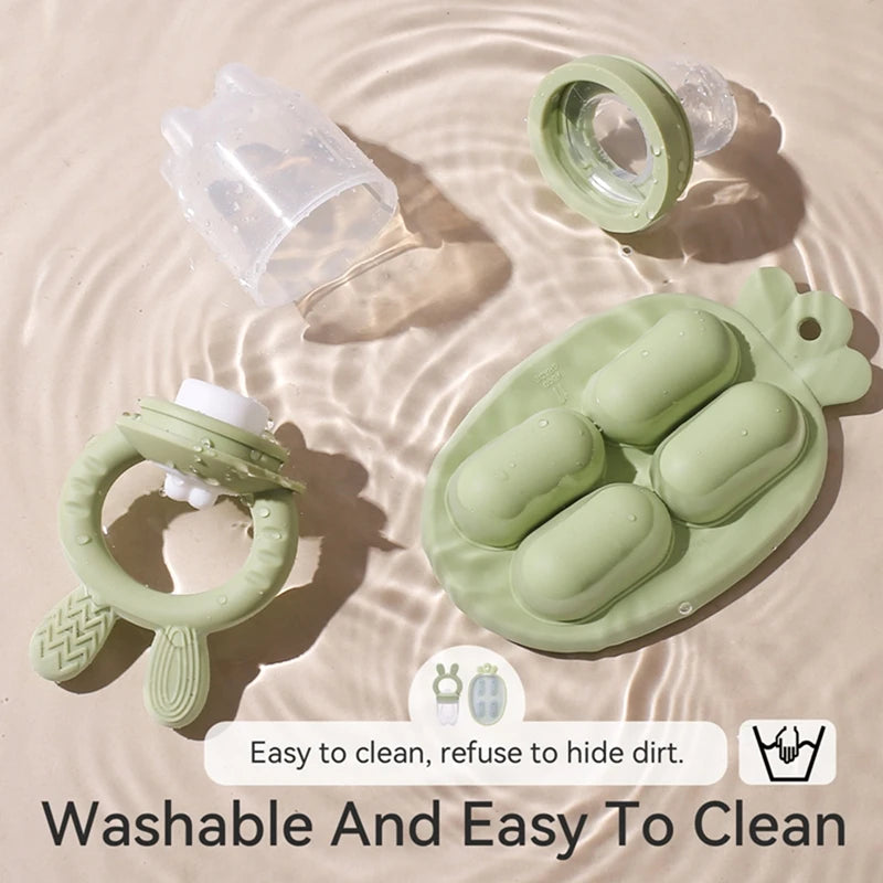 Sucette de dentition en silicone avec couvercle pour bébé, mangeoire à fruits et légumes, sucette à mordre, grignoteuse, ustensiles d'alimentation, complément alimentaire