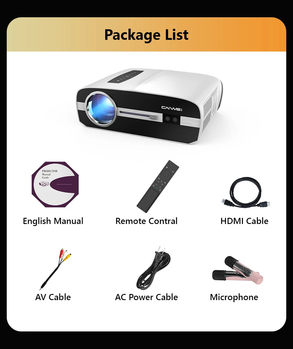 Projecteur Android Smart TV 4K projecteur de lumière du jour à mise au point automatique pour films Home cinéma WIFI 6 projecteur de faisceau ANSI 3000 avec karaoké