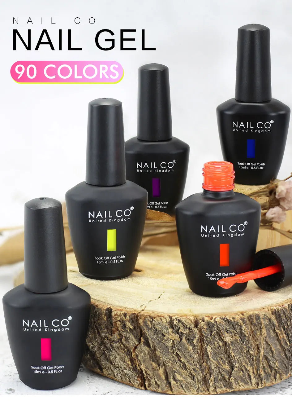NAILCO 15ml Vernis à ongles Gel Vernis Semi Permanent UV Gel Vernis manucure Vernis Nail Art Nude Gel Poliish