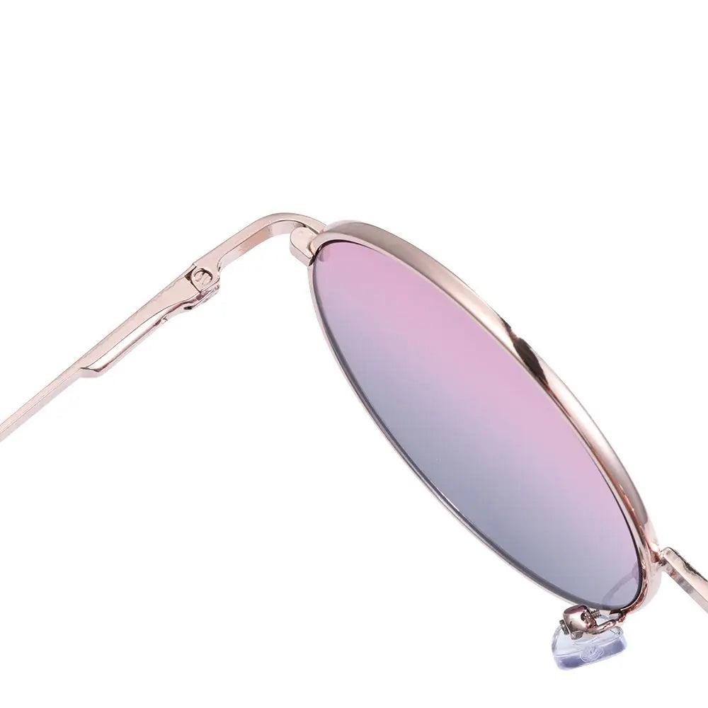 Lunettes de soleil à monture ronde rétro pour enfants, lunettes de protection UV400, verres noirs, roses, rouges, garçons, filles, enfants, mode, été, nouveau, 14mm