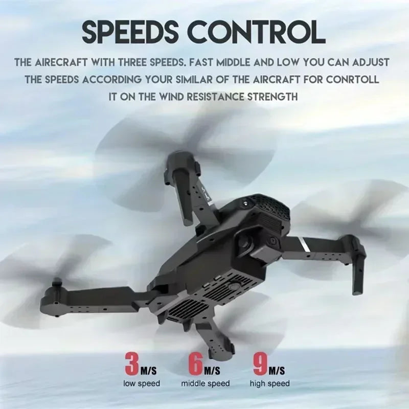 Drone E88Pro RC 4K Professionnel avec Caméra HD Grand Angle 1080P, Hélicoptère RC Pliable, Hélicoptère, WiFi, FPV, Détient le Tablier, Populaire