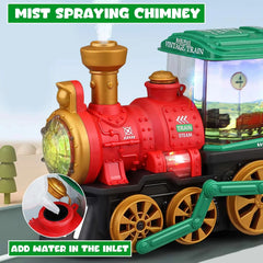 Jouet de Train pour tout-petits 3-5, camions Locomotive moteur à vapeur électrique avec fumée, lumière et son, camions jouets pour tout-petits, cadeau pour garçons