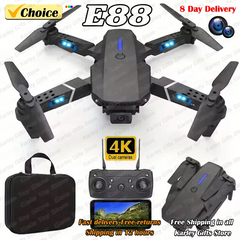 Drone E88Pro RC 4K Professionnel avec Caméra HD Grand Angle 1080P, Hélicoptère RC Pliable, Hélicoptère, WiFi, FPV, Détient le Tablier, Populaire