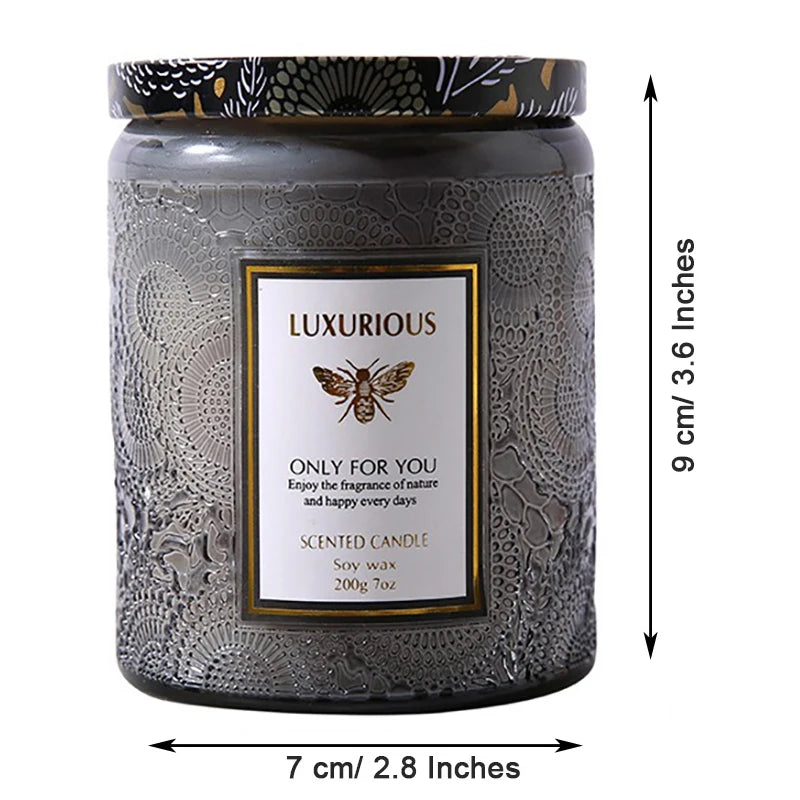Bougie parfumée en pot de 7 OZ, bougie de soja naturelle, bougies aromatiques de sérénité, bougies parfumées décoratives pour la maison, cadeau pour amis