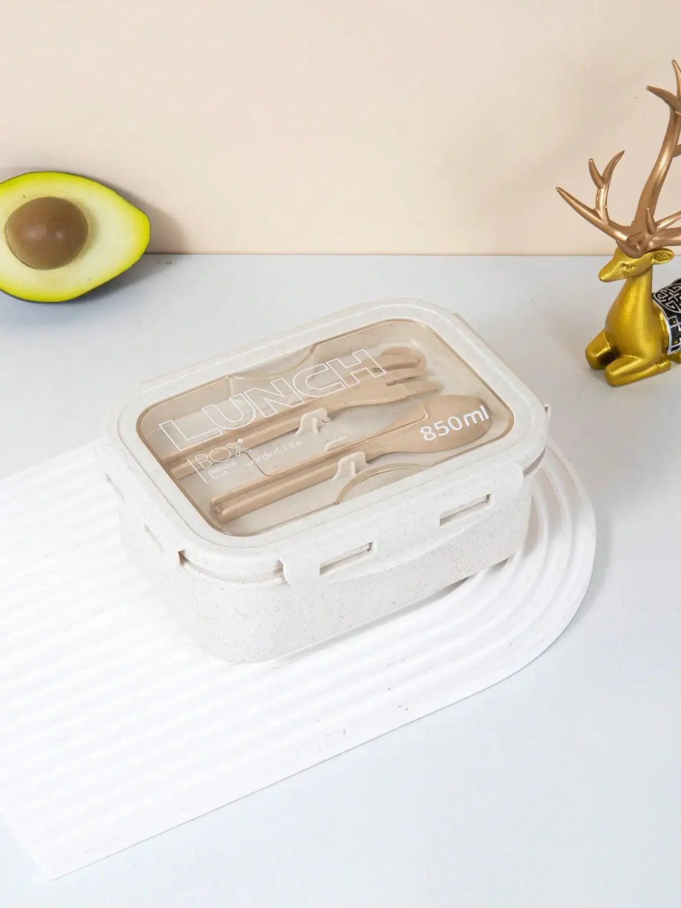 Boîte à déjeuner 1 pièce, boîte à déjeuner, forme carrée de couleur unie pour la journée des employés de bureau, scellée avec une vaisselle, boîte à repas pour four à micro-ondes